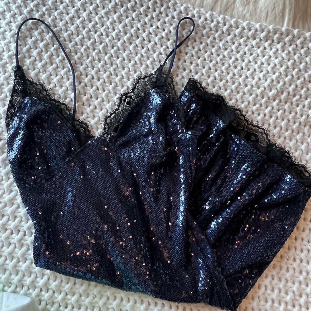 Sequin giltter lace princess polly slip dress